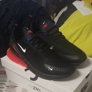 Nike Air Max 270 Black and Red Men's Shoes